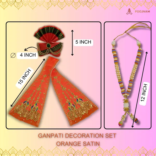 Orange_Premium_Ganpati_Decoration_Set_Luxurious_Satin_Pheta_Elegant_Matching_Thes_With_Divine_Kanthi_Includes_Complimentary_Aasan_Fits_Ganesh_Chaturthi_Idols