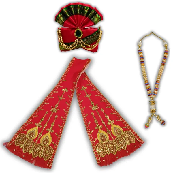 Red_Premium_Ganpati_Decoration_Set_Luxurious_Satin_Pheta_Elegant_Matching_Thes_With_Divine_Kanthi_Includes_Complimentary_Aasan_Fits_Ganesh_Chaturthi_Idols_1.5Ft_To_3Ft