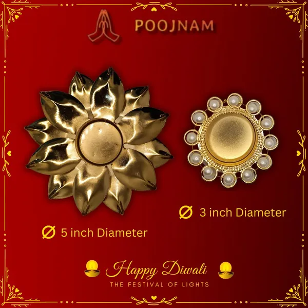 Gold_Decorative_Candle_Holder_Set_Lotus_Metal_Diya_And_Six_Pearl_Embellished_Tea_Light_Diyas_For_Diwali_With_14_Free_Wax_Candles_Golden_Color_Ideal_For_Diwali_Home_Decor_Gifting