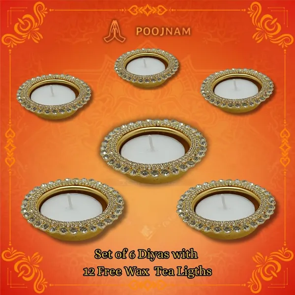 Gold_Diyas_For_Diwali_Set_Of_6_Crystal_Studded_Metal_Tea_Light_Holders_Ideal_For_Rangoli_Home_Decor_Available_In_Box_Packaging_For_Festive_And_Corpoarte_Gifting