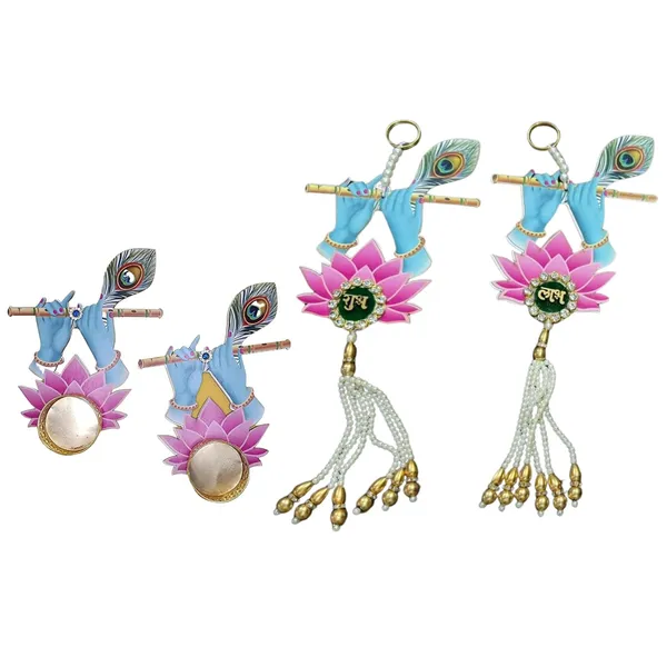 Multicolor_Premium_Radha_Krishna_Diya_Set_Of_2_Shubh_Labh_Latkan_Combo_For_Main_Door_Diwali_Decoration_Handcrafted_Vibrant_Mdf_Tea_Light_Holder_Traditional_Diwali_Puja_Gifting