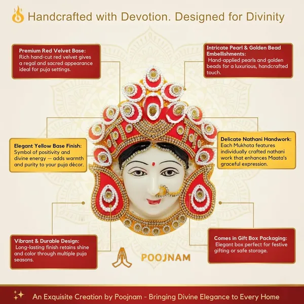 Red_Divine_Laxmi_Maata_Mukhota_For_Margashirsha_Puja_Handcrafted_Yellow_Base_Face_With_Pearl_Work_Perfect_For_Temple_Decor_Puja_Auspicious_Gifting