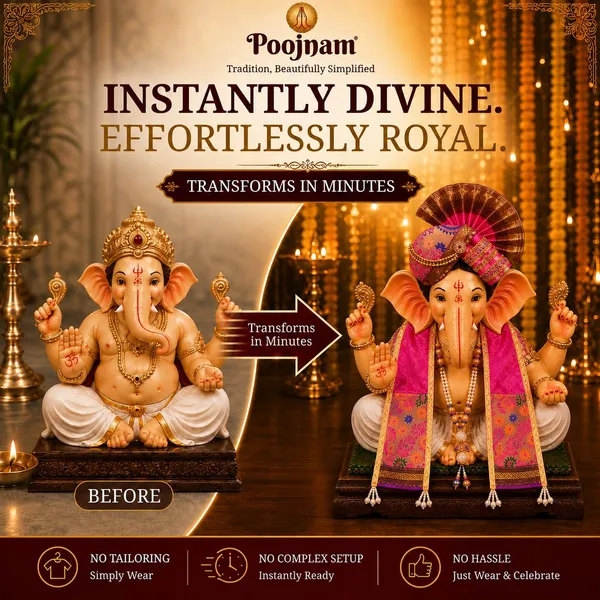 Peshwai_Ganpati_Pheta_And_Dupatta_Set_With_Kanthi_Pink_Fits_Idols_Of_Height_1_5_Ft_To_2_5_Ft_Pheta_Diameter_4_Inches_Flexible_Base_Includes_Aasan_Mala_Atharvashish_Book
