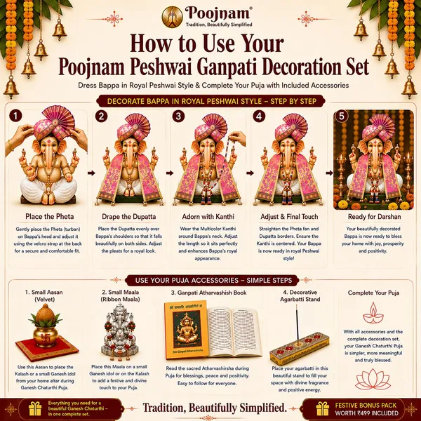 Peshwai_Ganpati_Pheta_And_Dupatta_Set_With_Kanthi_Pink_Fits_Idols_Of_Height_1_5_Ft_To_2_5_Ft_Pheta_Diameter_4_Inches_Flexible_Base_Includes_Aasan_Mala_Atharvashish_Book