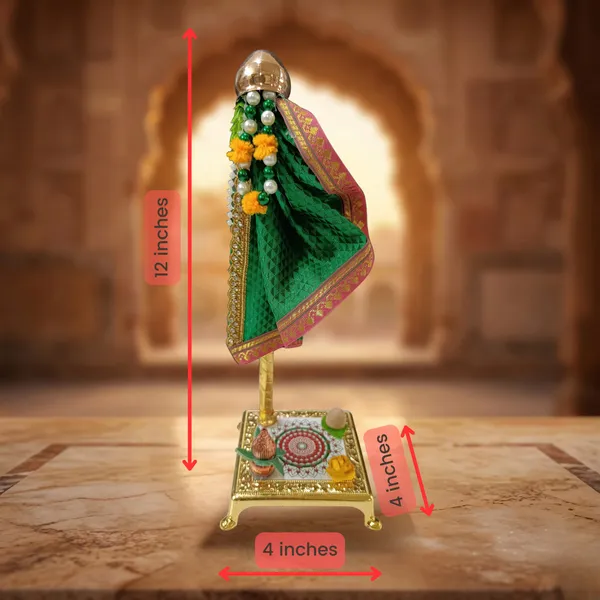 Green_Peshwai_Readymade_Gudi_with_Decoactive_Chowki_|_Table_Top_Gudi_for_Gudi_Pada_Puja_and_Decoration_in_Gift_Box_Packaging