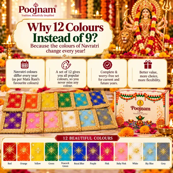 Poojnam_Navratri_Chunnari_Set,_12_Colours__|_Chunari_for_Mata_|_Handcrafted_Gold_Embroidery,_Sheer_Festive_Fabric_for_Durga_Mata_Puja,_Idol_Decoration,_Mata_ki_Chowki,_Festive_Gifting
