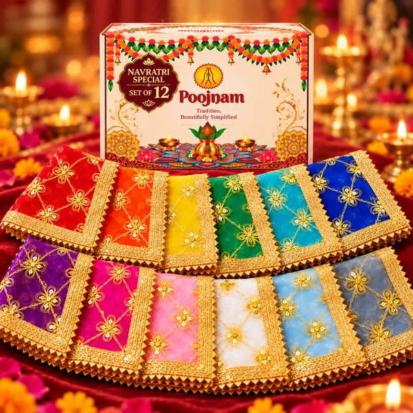 Poojnam_Navratri_Chunnari_Set,_12_Colours__|_Chunari_for_Mata_|_Handcrafted_Gold_Embroidery,_Sheer_Festive_Fabric_for_Durga_Mata_Puja,_Idol_Decoration,_Mata_ki_Chowki,_Festive_Gifting