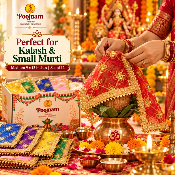 Poojnam_Navratri_Chunnari_Set,_12_Colours__|_Chunari_for_Mata_|_Handcrafted_Gold_Embroidery,_Sheer_Festive_Fabric_for_Durga_Mata_Puja,_Idol_Decoration,_Mata_ki_Chowki,_Festive_Gifting