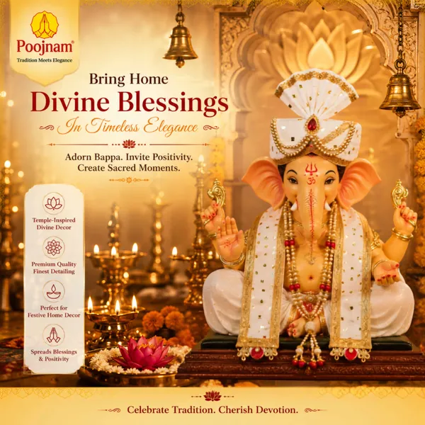White_Royal_Ganpati_Pheta_Dupatta_Kanthi_Set_Exquisite_Golden_Embroidery_With_Pearl_Detailing_For_1_Ft_2_Ft_Idols_Includes_Aasan_Maala_Decorative_Puja_Accessories