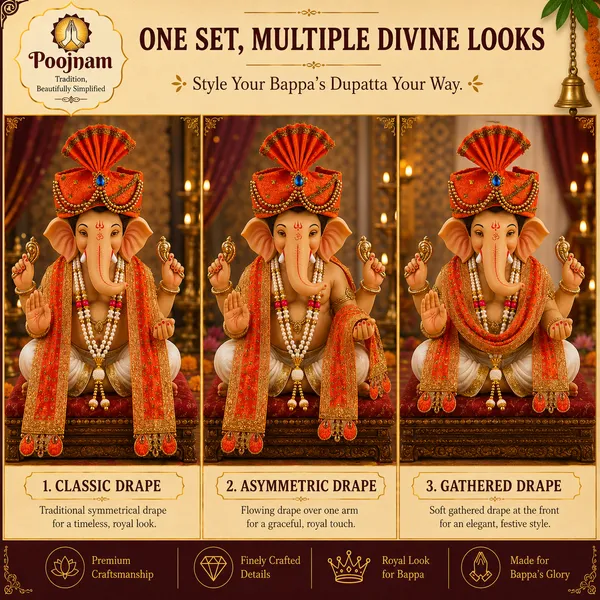 Orange_Ganpati_Decoration_Set_Traditional_Ganpati_Pheta_Ehtnic_Dupatta_And_Divine_Kanthi_Fits_Idols_1.5Ft_To_2Ft_Includes_Aasan_Mala_And_Atharvashish_Book