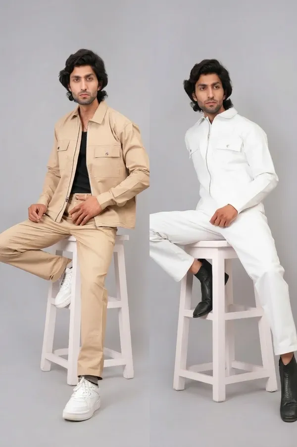 White_And_Brown_Cotton_Premium_Co_Ord_Set_For_Men_Pack_Of_2