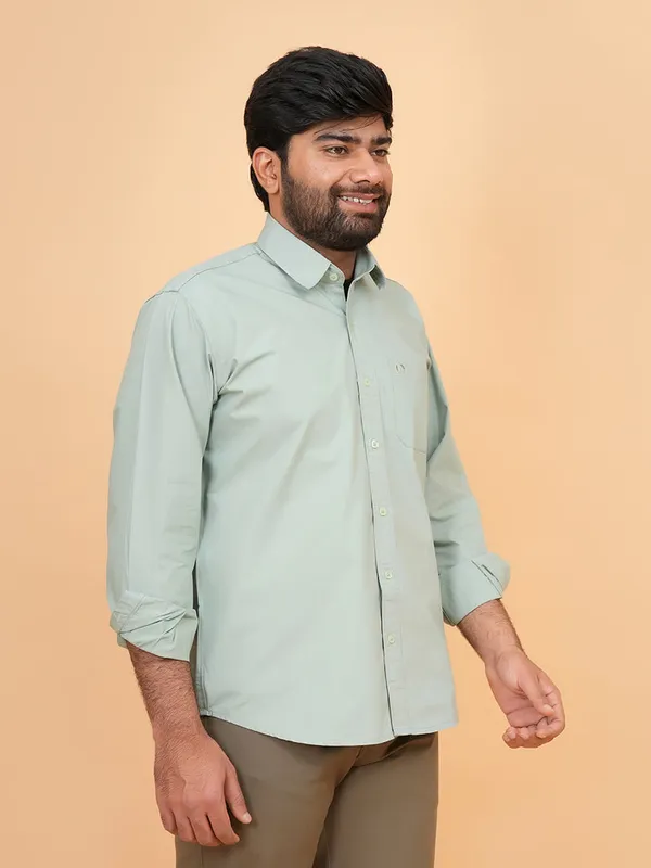 Green_Cotton_Premium_Shirt_For_Men