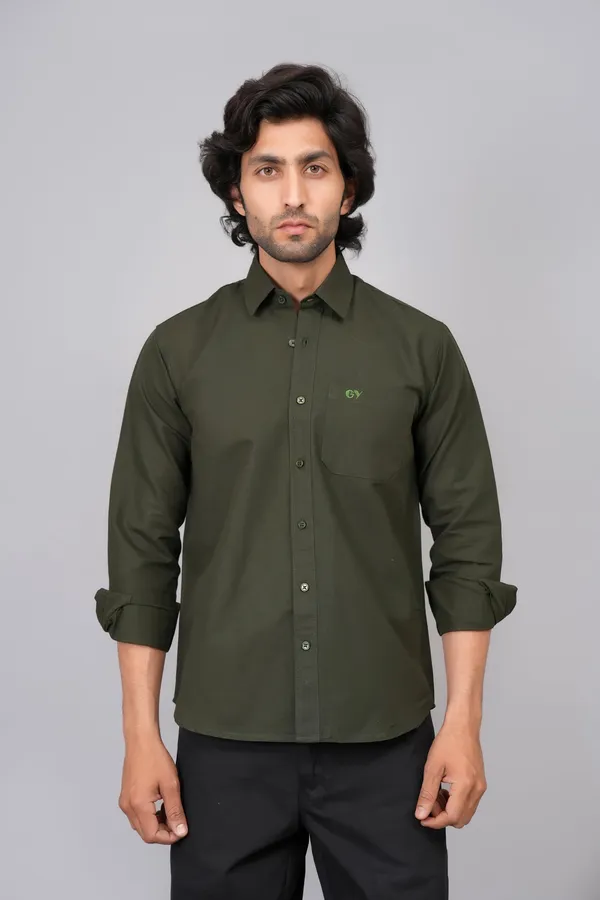 Green_Cotton_Premium_Shirt_For_Men