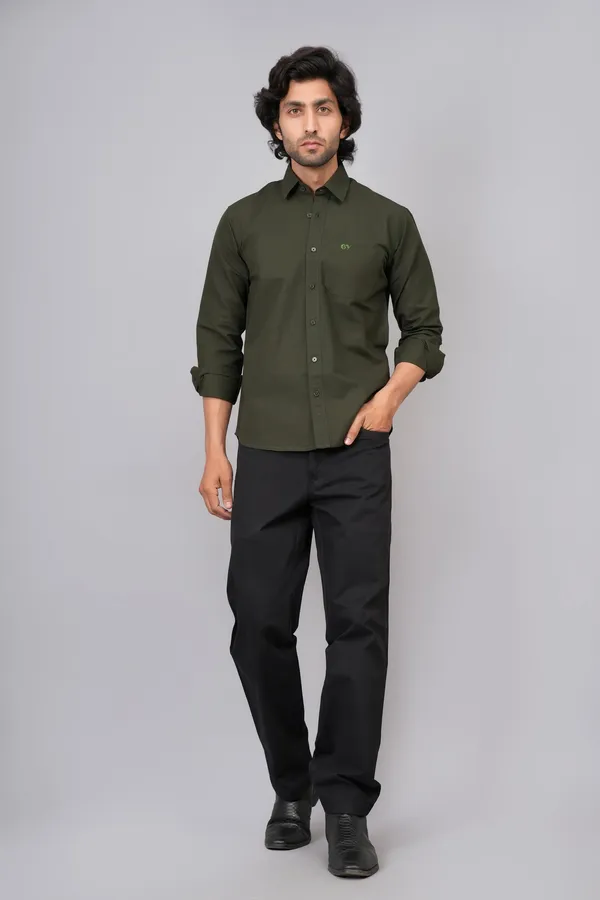 Green_Cotton_Premium_Shirt_For_Men