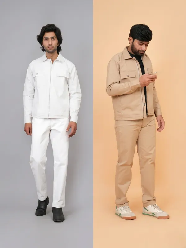 Brown_And_White_Cotton_Premium_Co_Ord_Set_For_Men_Pack_Of_2