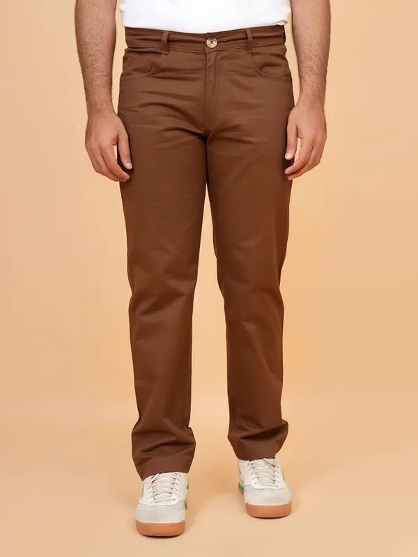 Beige_And_Dark_Brown_Cotton_Premium_Trousers_For_Men_Pack_Of_2