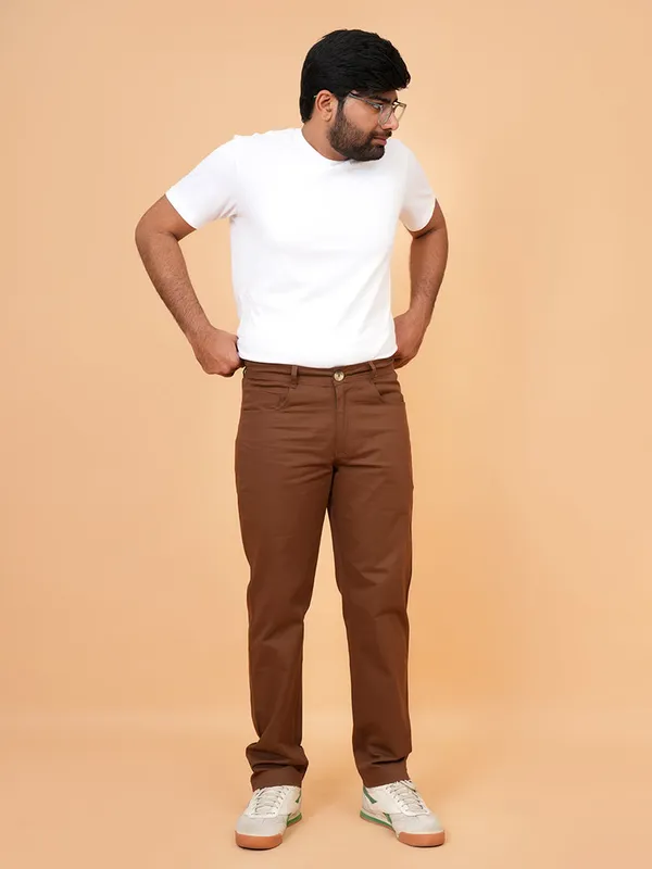 Beige_And_Dark_Brown_Cotton_Premium_Trousers_For_Men_Pack_Of_2