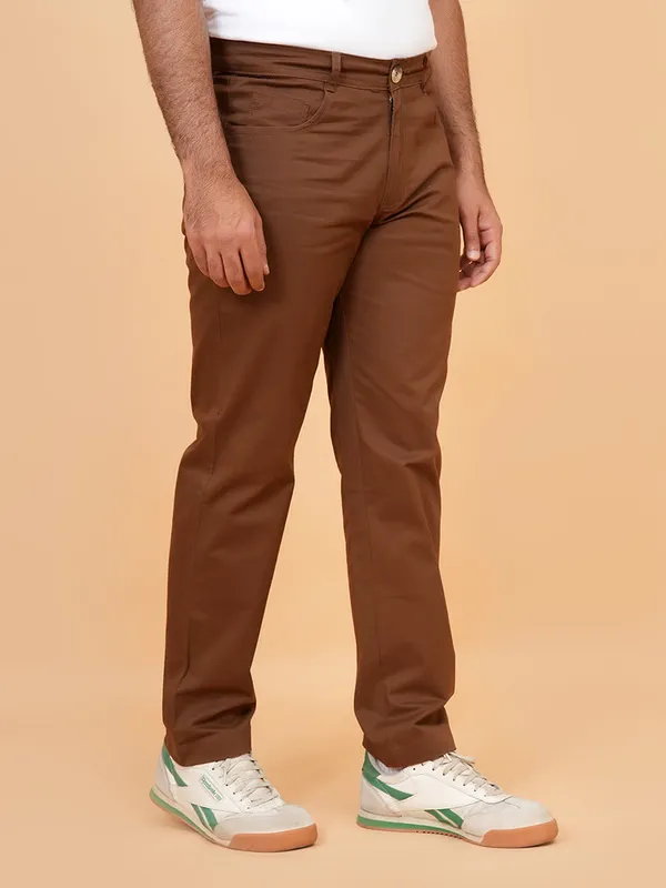 Beige_And_Dark_Brown_Cotton_Premium_Trousers_For_Men_Pack_Of_2