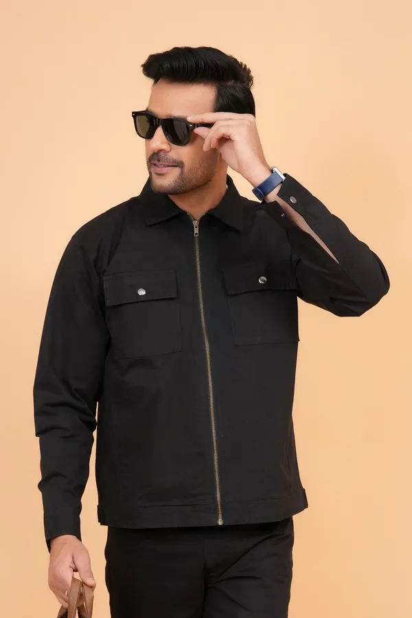 Black_Cotton_Premium_Shacket_For_Men