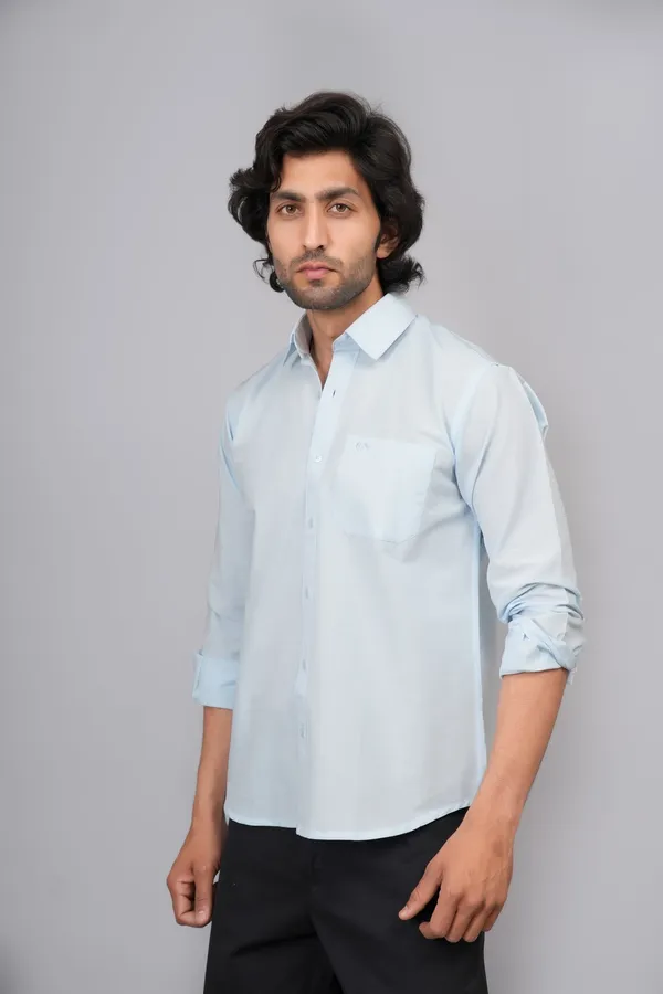 Green_And_Sky_Blue_Cotton_Premium_Shirt_For_Men_Pack_Of_2
