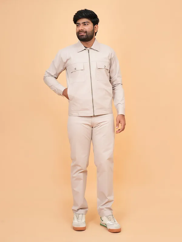 Beige_Cotton_Premium_Co_Ord_Set_For_Men