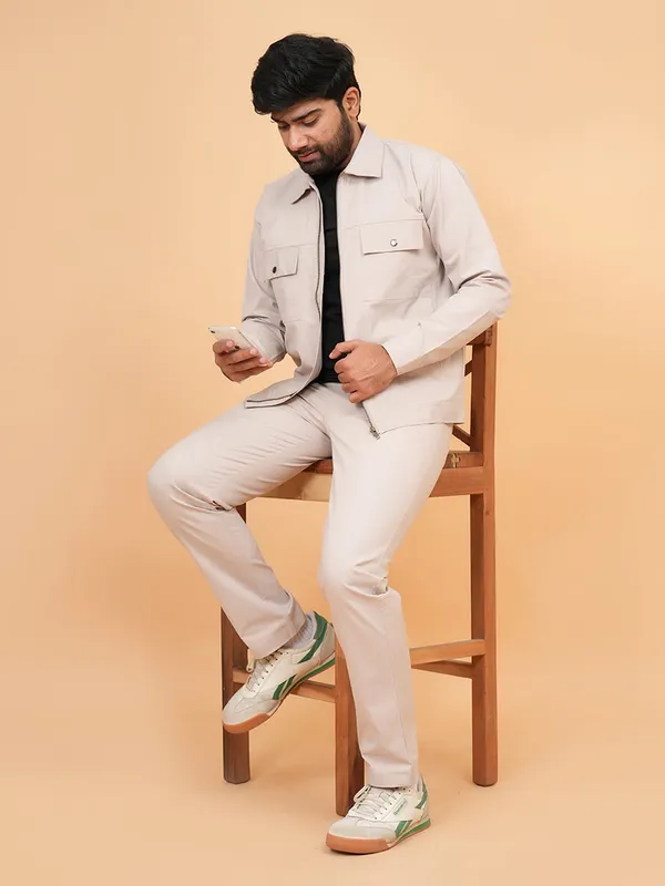 Beige_And_Brown_Cotton_Premium_Co_Ord_Set_For_Men_Pack_Of_2