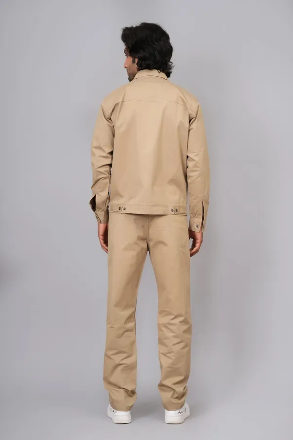 Khaki_Cotton_Premium_Co_Ord_Set_For_Men