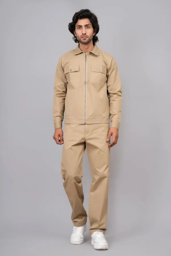 Khaki_Cotton_Premium_Co_Ord_Set_For_Men