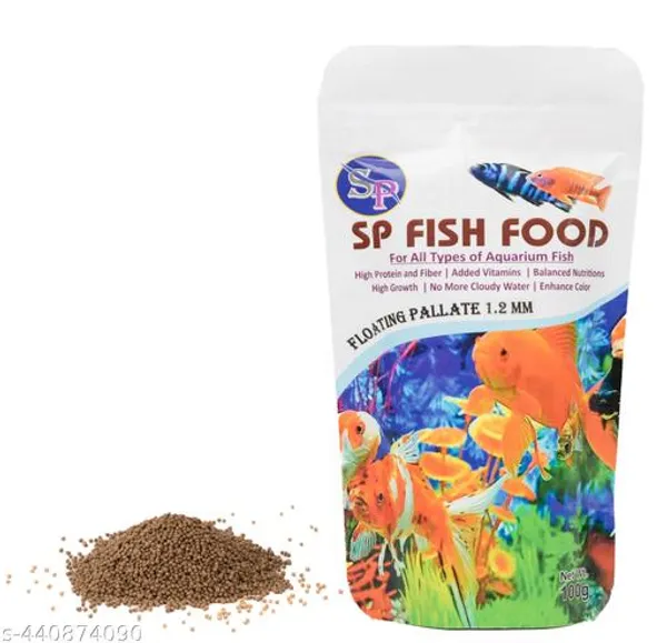 Sp_Floating_Pallate_Fish_Food_For_All_Fishes_1.2Mm_100Gm_Pouch_With_Black_Soldier_Larva_Dry_Fish_Food_15Gm_Pouch_Pack_Of_2