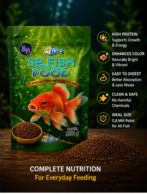 SP_Fish_Food_Floating_Pellet_0.8mm_100g_|_High_Protein_Floating_Fish_Food_|_Premium_Daily_Nutrition_for_Goldfish,_Koi,_Guppy_&_Tropical_Aquarium_Fish_|_Easy_Digestion_&_Color_Enhancement