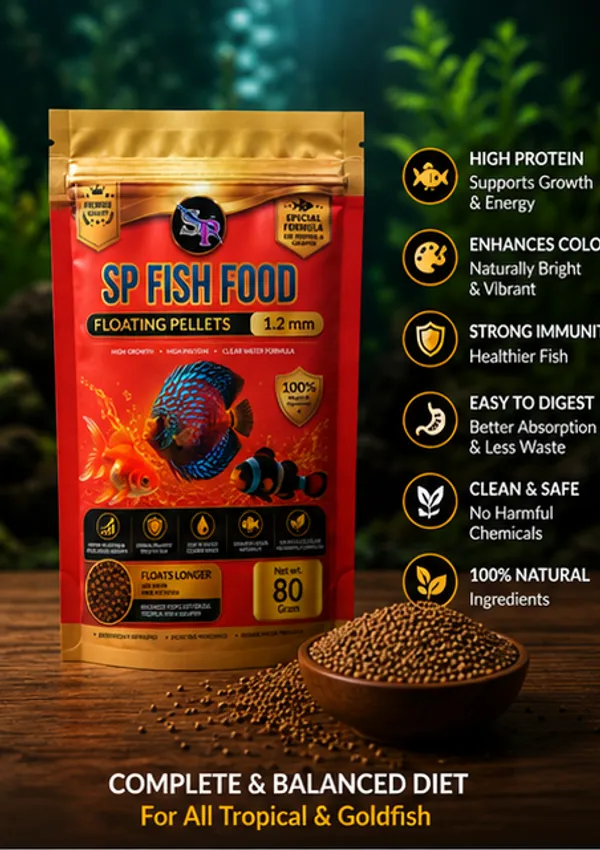 SP_Fish_Food_Floating_Pellets_1.2mm_80g_|_High_Protein_Floating_Fish_Food_|_Premium_Daily_Feed_for_Goldfish,_Koi,_Cichlids_&_Tropical_Aquarium_Fish_|_Clear_Water_Formula