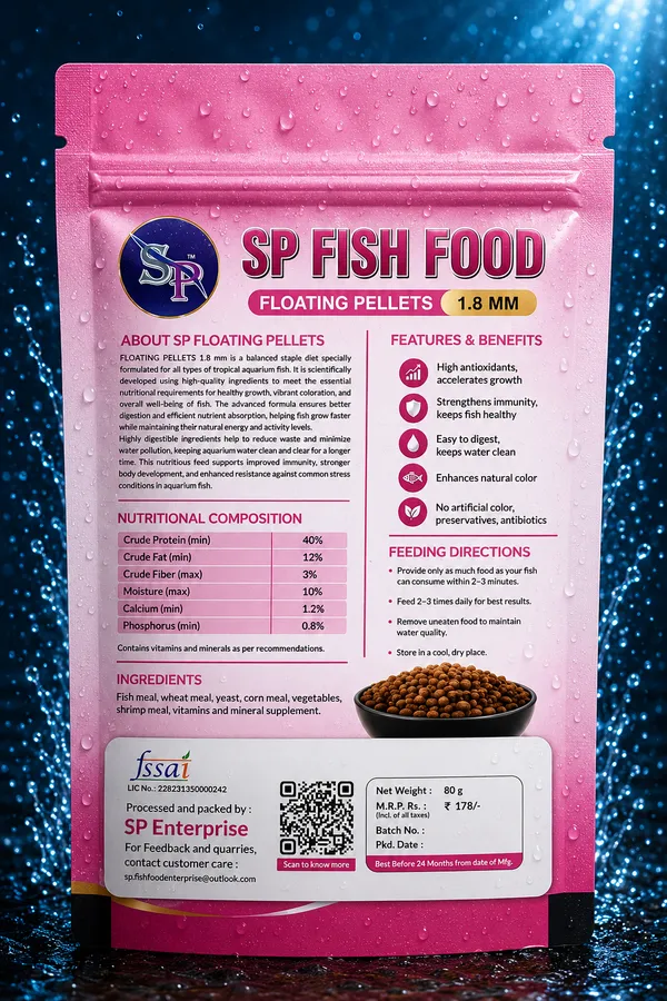 SP_Fish_Food_Floating_Pellets_1.8mm_80g_|_High_Protein_Floating_Fish_Food_|_Premium_Daily_Feed_for_Koi,_Goldfish_&_Large_Tropical_Aquarium_Fish_|_Clear_Water_Formula