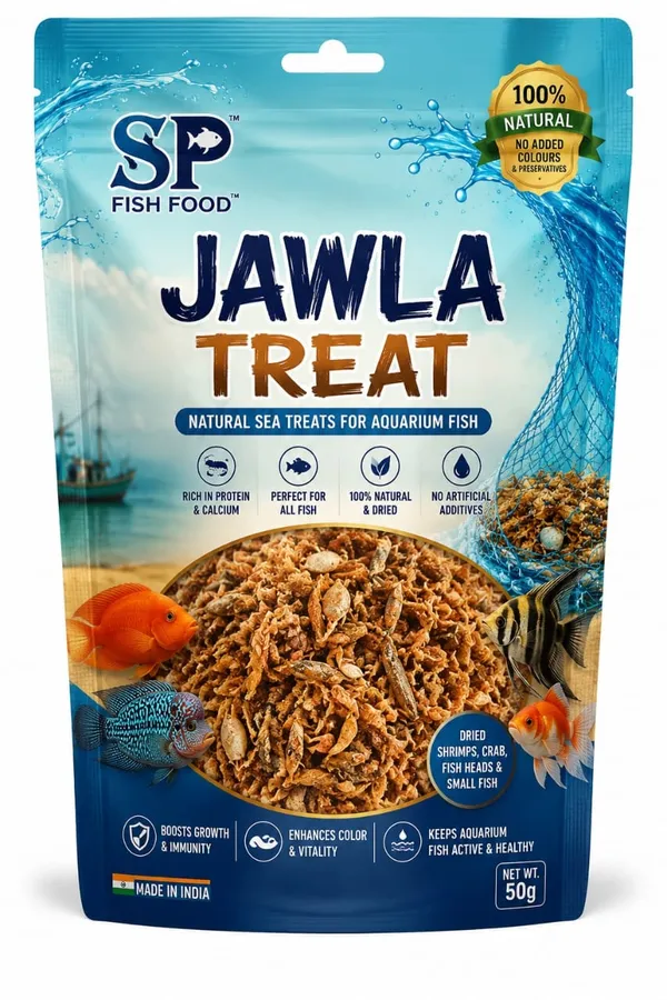 SP_Fish_Food_Jawla_Treat_50g_|_100%_Natural_Dried_Seafood_Mix_|_High_Protein_Treat_for_Aquarium_Fish_|_Rich_in_Protein_&_Calcium_|_Supplementary_Fish_Food