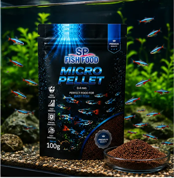 SP_Fish_Food_Micro_Pellet_0.4mm_100g_|_High_Protein_Baby_Fish_Food_|_Premium_Micro_Pellets_for_Fry_&_Small_Tropical_Fish_|_Supports_Fast_Growth,_Strong_Immunity_&_Easy_Digestion