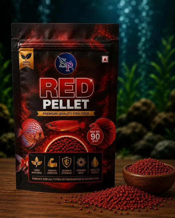 SP_Fish_Food_Red_Pellet_90g_|_High_Protein_Premium_Fish_Food_|_Color_Enhancing_Formula_for_Freshwater_&_Marine_Fish_|_Vitamin_Rich_|_Easy_to_Digest_|_Aquarium_Fish_Food