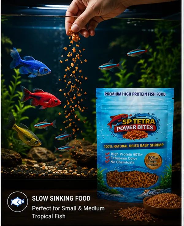 SP_Fish_Food_Tetra_Power_Bites_30g_|_100%_Natural_Dried_Baby_Shrimp_|_High_Protein_Aquarium_Fish_Food_|_Color_Enhancing_Treat_for_Tetras,_Guppies,_Bettas_&_Tropical_Fish