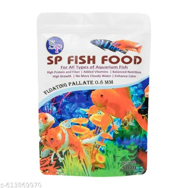 Sp_Floating_Pallate_For_All_Fishes_0_8Mm_500Gm_Pouch_For_All_Types_Of_Aquarium_Fish_High_Protein_And_Fiber_Added_Vitamins_Balanced_Nutritions