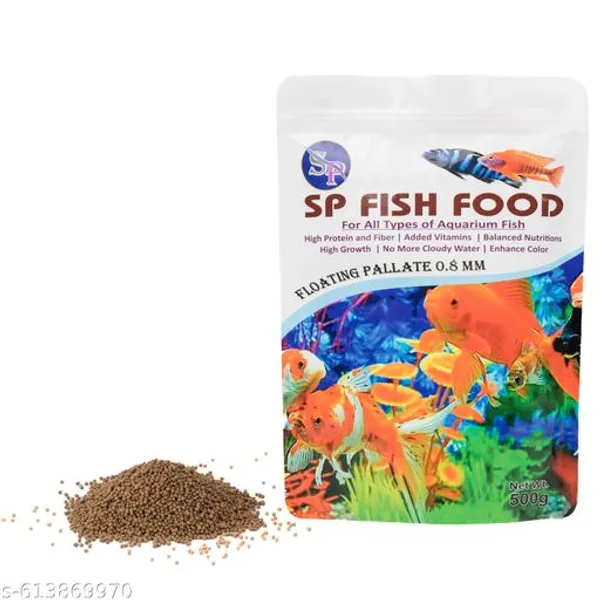 Sp_Floating_Pallate_For_All_Fishes_0_8Mm_500Gm_Pouch_For_All_Types_Of_Aquarium_Fish_High_Protein_And_Fiber_Added_Vitamins_Balanced_Nutritions