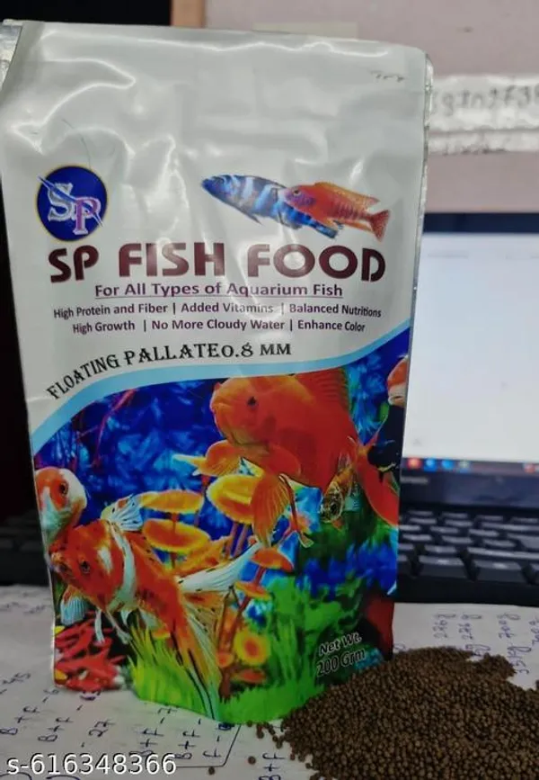 Sp_Floating_Pallate_For_All_Fishes_0_8Mm_200Gm_Pouch_For_All_Types_Of_Aquarium_Fish_High_Protein_And_Fiber_Added_Vitamins_Balanced_Nutritions_High_Growth_No_More_Cloudy_Water_Enhance_Color