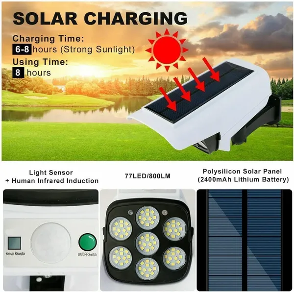 White_Solar_Powered_Motion_Sensor_Security_Light_With_Remote_Control_Outdoor_Waterproof_Wall_Lamp