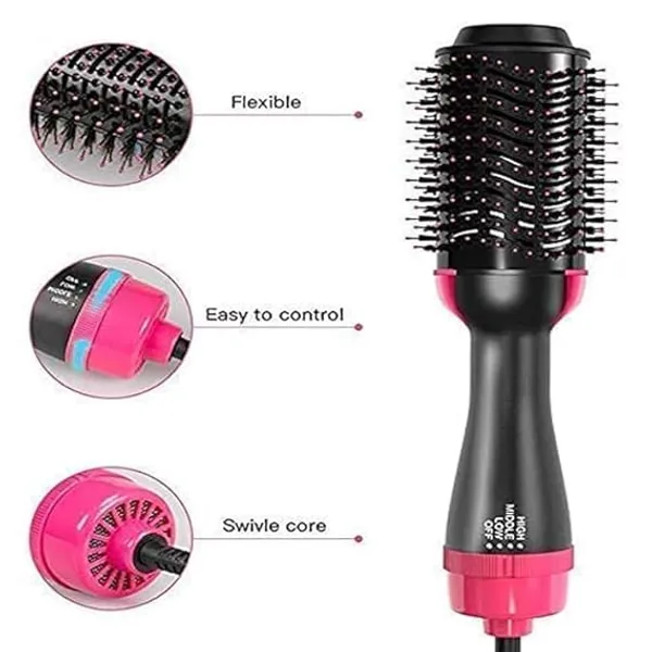 Black_3-In-1_One_Step_Hair_Dryer_&_Volumizer_Brush_-_Hot_Air_Styling_Comb_With_Rotating_Barrel