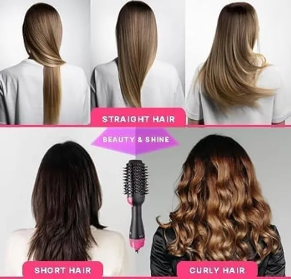 Black_3-In-1_One_Step_Hair_Dryer_&_Volumizer_Brush_-_Hot_Air_Styling_Comb_With_Rotating_Barrel
