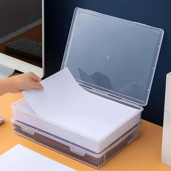 A4_Clear_File_Storage_Box_with_Lid_|_Plastic_Document_Organizer_Case_|_Waterproof_Office_&_Home_File_Holder_(32.5_x_23_x_5_cm)