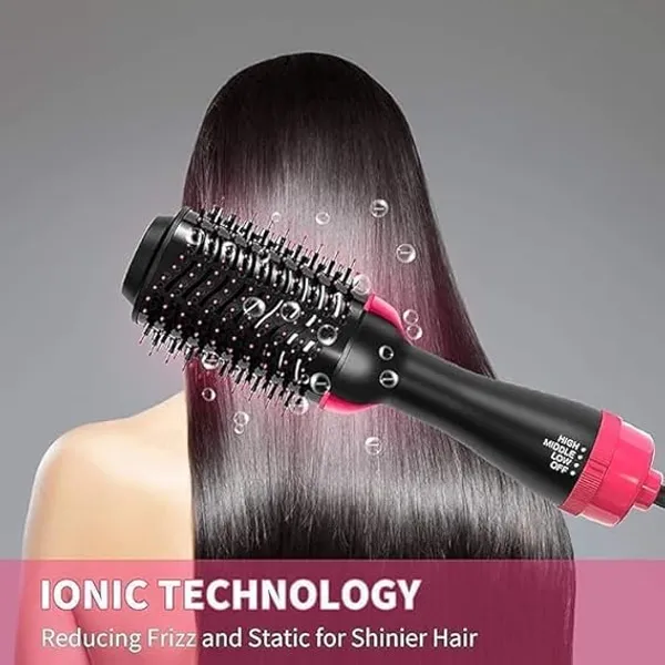 Black_3-In-1_One_Step_Hair_Dryer_&_Volumizer_Brush_-_Hot_Air_Styling_Comb_With_Rotating_Barrel