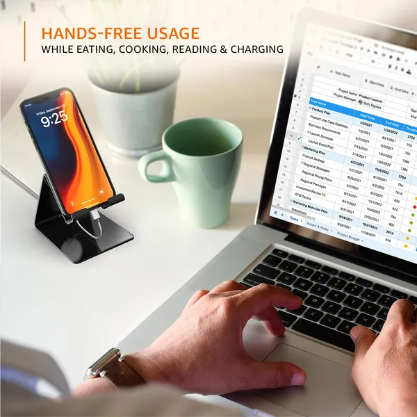 Black_Premium_Adjustable_Phone_Stand_-_Aluminum_Desk_&_Kitchen_Phone_Holder