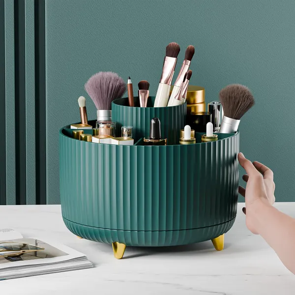Teal_Green_With_Gold_Accents_Rotating_Makeup_Organizer_With_Tiered_Storage