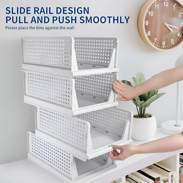 White_Stackable_Pull-Out_Storage_Basket_Organizer_Set_(44(L)_X_32.5(B)_X_89.5(H)_Cm)