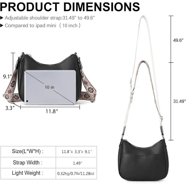 Black_Pu_Leather_Novella_Shoulder_Handbag_For_Women