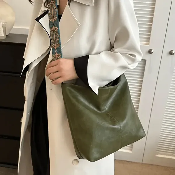 Brown,_Black_&_Green_Pu_Leather_Serena_Travel_Tote_Handbag_For_Women