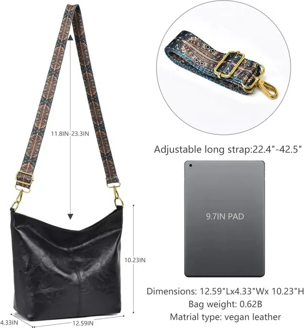 Black_Pu_Leather_Novella_Travel_Tote_Handbag_For_Women